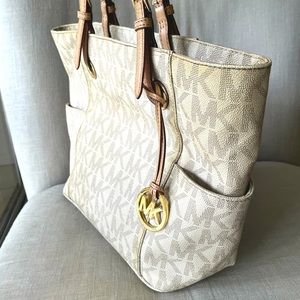 Michael Kors Handbag- white and beige